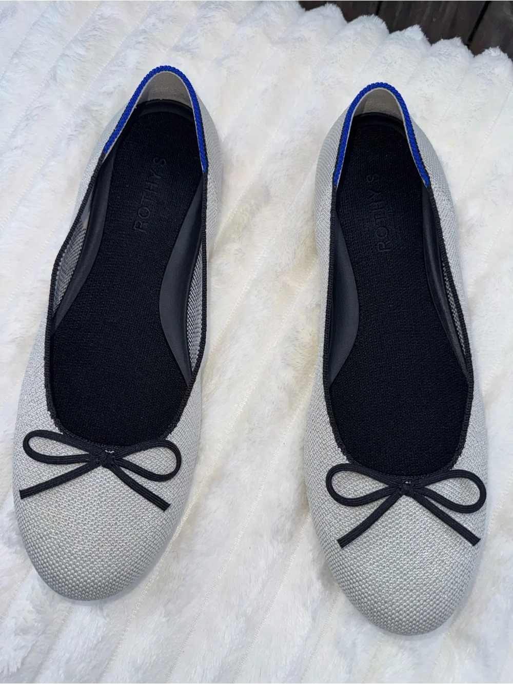 Rothy's The Ballet Flat in Diamond Metallic Size 10